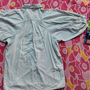 Tokyo Talkies Oversize Korean Style Denim Top