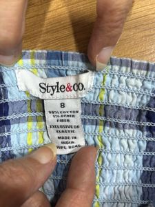 Plaid Strapless Dress