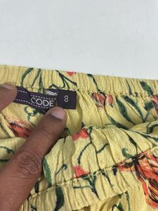 Code Floral Crop top with beautiful sleeves “S”