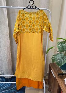 Yellow Printed Kurta
