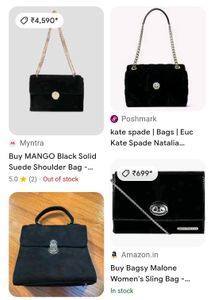 Mango Chic Black Handbag
