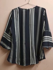 Striped Navy Blue Top
