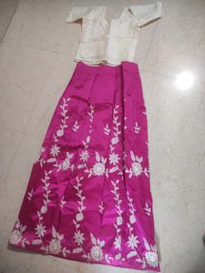 Women Top And Skirt Set Viscose Rayon
