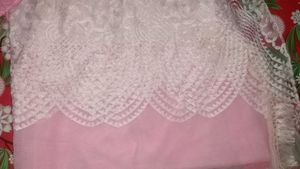 Pink Net Saree With Peticot