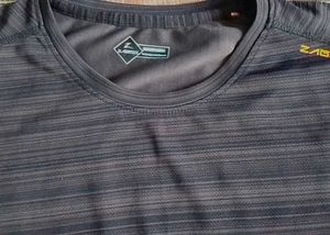 ZAGROS - Charcoal Black Tshirt Horizontal Stripes