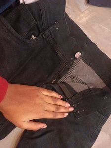 Dark Blue and blackDenim Jeans
