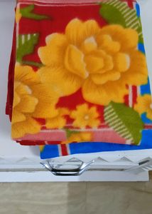Floral Single Fleece Blanket for AC room (New)
