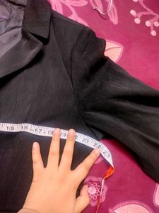 Striped Black Blazer