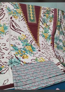 Floral Print Unstitched Salwar Suit