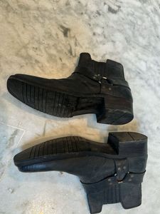 Black Leather Ankle Boots