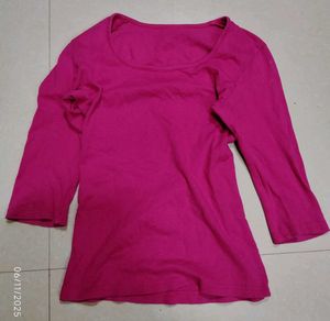 Magenta  Sleeve Top