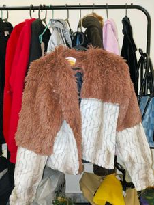 faux fur overcoat