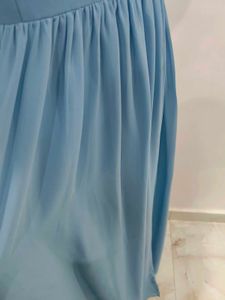 Elegant Blue Lace Maxi Dress