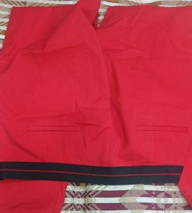 Red Casual Pants