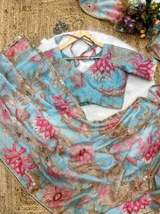 🆕️🆕️ Saree With Mirror Work