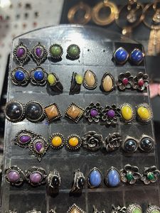 Vintage Gemstone Earrings(all studs)