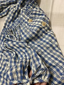 Blue Checkered Tunic Tops