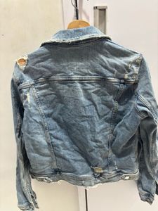 Thrifted Zara Distressed Denim Jacket