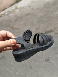 Kids Black Sandals