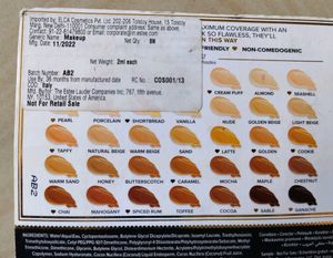 Too Faced Multi Use Sculpting Concealer Shade Card