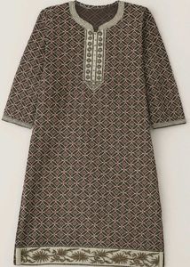 Brown Patterned Kurti