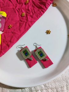 Pink Fabric Earrings Combo