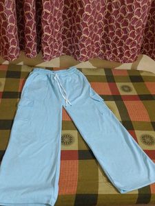 Light Blue Corduroy Cargo Pants