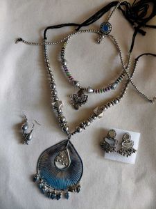Oxidized Navratri Set