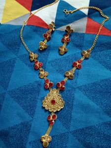 Red And Golden Jewellery Set