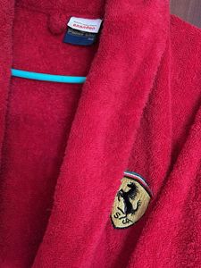 Ferrari Red Terry Cloth Bath Robe