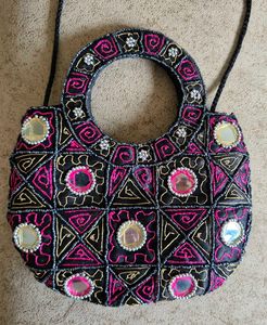 Beautiful Mirror Work Bag