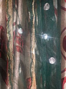 Green Embellished Ethnic Skirt