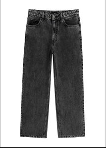 Grey Wide Leg Jeans