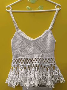 Crochet White Tank Top