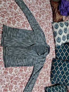 Grey and white Heathered Shrug