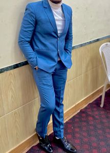 Men’s Bluish Grey Blazer Suit Set