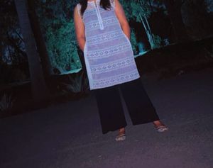 Crochet Zip-Up Tunic Dress