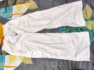 White Corduroy Cargo Pants