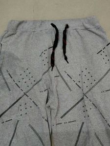 Gray Patterned Joggers Lower