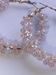 Beaded Hoop Earrings