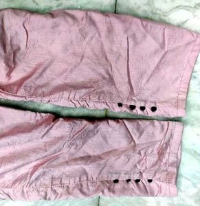 Pink colour silk plazzo salwar pant