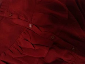 Maroon Ruffle Top