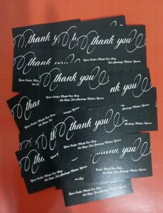 100 Thankyou Cards Premium Quality Pearl White Edition