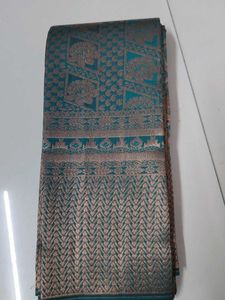 Sapphire Green Silk Saree