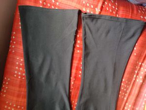 Black Bootcut Leg Trousers