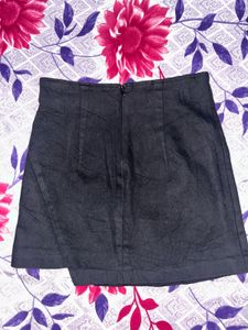 Black Denim Skirt