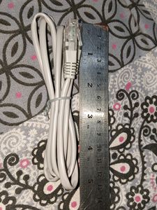 Lan Cable //High-Speed Gigabit Ethernet Patch Internet Cable For Printer, Server 10Gbps, 600MHz - White, 3-Foot