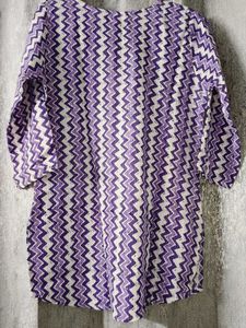 Purple Patterned Tunic Top