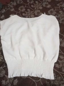 White Ruffle Top