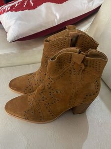 Suede Studded Ankle Boots